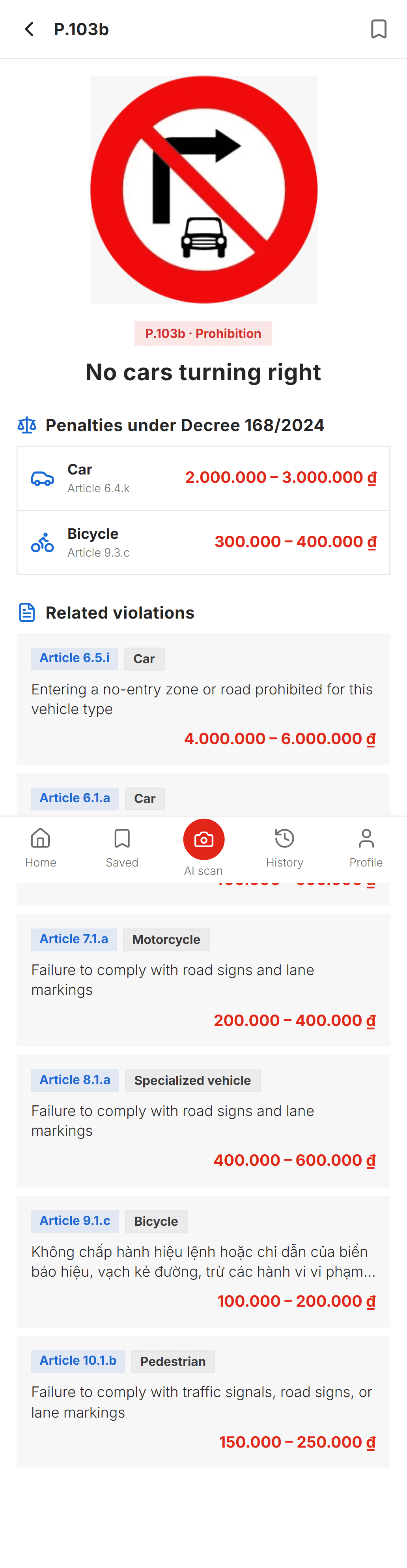 Sign detail + penalties