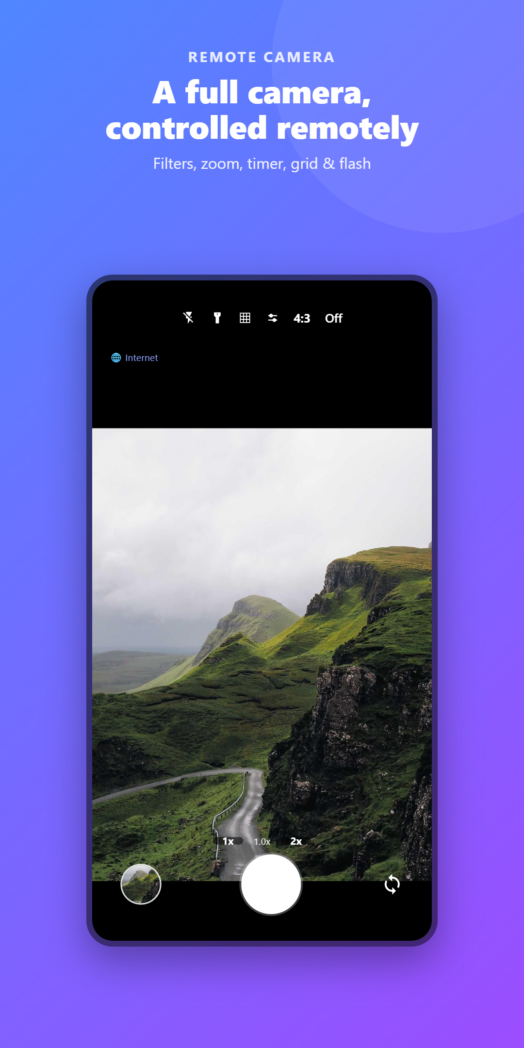 SnapWatch — camera screen