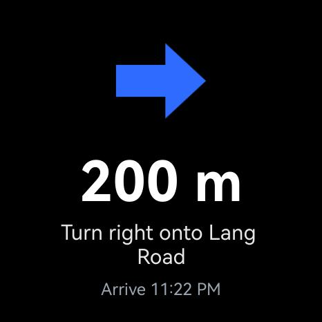 WearNav — turn on the watch